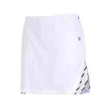 볼빅 여성 골프 사이드 플리츠 배색 큐롯 스커트 VLCUJ542_WH