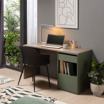 리바트 프레일 하부수납형 1500 책상(8색), 1500 하부책장형책상 (그레이상판/핑크하부책장)