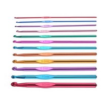 socean 가벼운 손뜨개 모사 레이스 코바늘 12p 알미늄 니들 니트 짜기 목도리 만들기 crochet hook 크로쉐 테이블 러너