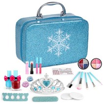 DAMMAIDDAO 어린이 빨 메이크업 완구 소녀 진짜 화장품 어린 소녀 비 화장품 세트 어린이 허영심 드레스 어린이, 21.5X8.2X15.5cm, 플라스틱, ㅏ