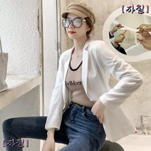여성린넨자켓 얇은마자켓 봄여름 캐주얼정장 빅사이즈