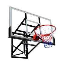 농구백보드 벽설치 농구대 농구골대, PC백보드수동높이조절136x81cm