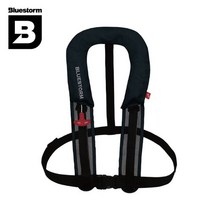 블루스톰 자동팽창식 구명조끼 BSJ-8320RS 해양수산부 승인 COMSA, 레드