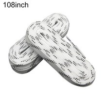 하키 보호 장비 아이스 하키 롤러 스케이트 용 신발 끈 1 쌍 96108120 인치 왁스 방수, 흰색 108인치