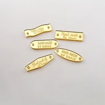 레이저 각인 거울 수제 라벨 30 태그 의류 아크릴 골드 손으로 만든 청바지 가방 신발 DIY 바느질 용품, 04 silver B