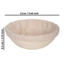 반느통 발효 빵 바구니 깜빠뉴 타원형 반죽 Banneton Brotform 등나무 교정 고리 버들 사워 도우 18 크기, 사이즈 22x8.5cm