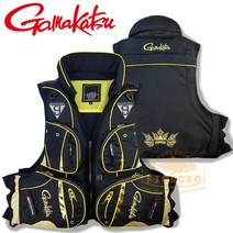 구명 조끼 2022 new gamakatsu 대형 수상 스포츠 낚시 고부력 래프팅 바다, l, 검은 색