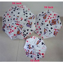 마술도구 포커 패턴 마술 트릭이있는 디럭스 마술 우산 (3 크기: 131924, 24인치