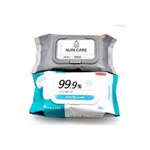 손소독티슈 살균소독 누리케어 향균 감염예방 99.9% 캡형70매-30개