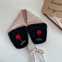 [당일출고/귀여움폭발]러블리 유니크 손뜨개 니트 플라워 귀도리 귀마개