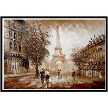 보석십자수 풍경 에펠탑 정원 인테리어 소품 새해 신년 연말 졸업 수능 선물 취미 자가격리, 부분 드릴40X30CM, 1
