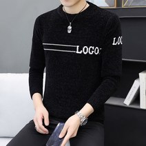 스웨터 남자 추동 라운드 쉐넬 털실 도톰 스웨터 안감 니트 긴 소매 윗도리를 날염 VA1100