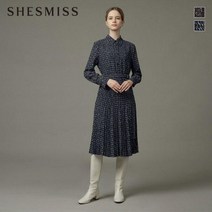 쉬즈미스 프린트 벨티드 플리츠 원피스 2색 SWWOPL31040