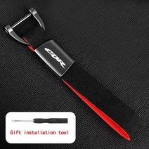 혼다 CBR 125R 600 F4i 650F 650R 1100XX 1000F cbr 954 1000 용 액세서리 바이크 오토바이 열쇠 고리 합금 스웨이드 가죽 키 체인, [03] Black Red