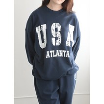레어코드 USA 포인트 남녀공용 오버핏 맨투맨 조거팬츠 트레이닝 셋업