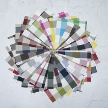 원단킹 면20수] 선염해지 3cm 베이직체크 23color (9025008), 70.그린브라운옐로우