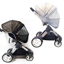 미세먼지 차단 유모차 커버 모기장 신생아 디럭스 유모차 덮개 휴대용 커버 용품, 블랙