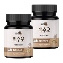 쁘띠톡 백수오 백하수오 60정 1개월분 (3+1)(7+3), 2통