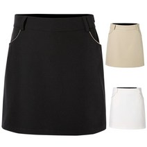 [골프공장] 여성 골프 스커트 플리츠 포켓 라인 포인트 메탈사 큐롯 골프 치마 필드룩