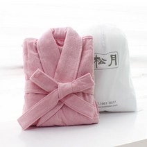 [송월타월] 송월 프리미엄 40수 호텔가운 분홍 + 더스트백, 사이즈:S
