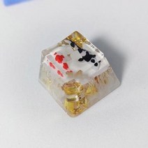 사오파오 체리 푸딩 pbt 키캡 10 색 수지 키 캡 잉어 diy 수제 백라이트 키 캡은 체리 mx 스위치 기계식 키보드 게임 선물에 적합합니다., 하얀