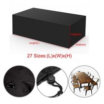 람펠 라탄야외테이블 야외가구 카페테이블 210d 옥스포드 천 가구 커버 정원 방진 방수 커버 야외 등나무 테이블 큐브 의자 아웃도어가구 접이식간이테이블 야외테이블파라솔 야외소파, 180x120x74cm, black_180x120x74cm