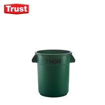 Thor 토르 원형 컨테이너 플라스틱 용기 60L(뚜껑포함) 트러스트, 초록, 1개