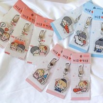 쟈근콩 짱큰콩 아크릴키링(10종중선택) 경찰짱큰콩, 1개