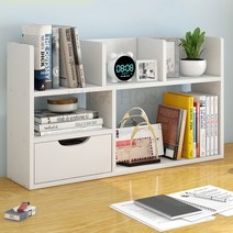 kirahosi 책장 테이블 선반 간이 책상위책꽂이 기숙사 수납대 146호 BDcrqjcl, 사진색A 80cm서랍있음