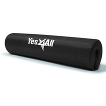 Yes4All 폼 바 패드 - 올림픽 바벨 패드 - 바벨 스쿼트 패드 - 스쿼트 힙 스러스트용 바벨 넥 패드 - 역도 바 패드 (블랙 2개 세트), A. Black