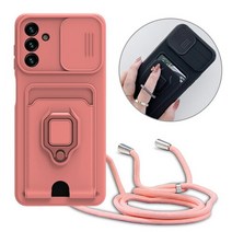 수나르 갤럭시A71 A715 해외판 슬라이드 렌즈보호 카드 핑거링 목걸이 줄 스트랩 핸드폰 케이스, 갤럭시A71 해외판(A715), spc309 퍼플