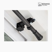 무타공 못없이 못질없이 커튼 커텐 봉 6자 블랙 설치 달기 걸이 거실 창문 샷시