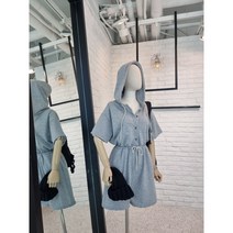 [반다리] ﻿﻿﻿반바지 후드 아노락 점프슈트