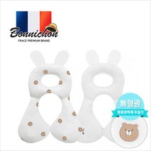 [보니숑] 프랑스 아기베개(3D메쉬) 짱구베개/유모차목베개/신생아배게/두상태열/아기용품/, 상품선택:일반사이즈-무형광-엔젤인우드(메쉬)