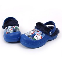 헬로카봇 네이비에펙 겨울털샌들 따뜻하고 편안한 외출용 슬리퍼 샌달