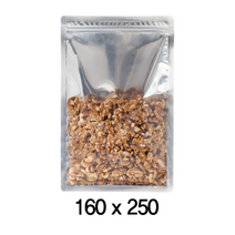 팩플러스 전면투명후면증착봉투(지퍼형) 160x250 100매 / 투명지퍼백 / 포장지퍼백 / 포장봉투 / 소량인쇄