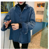 여성 청남방 데님셔츠 빅사이즈 간절기 루즈핏 unv46