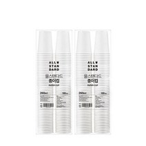 ALL STANDARD 고평량 종이컵 260ml 100개입 테이크아웃컵 X 2, ALL STANDARD 고평량 종이컵 2