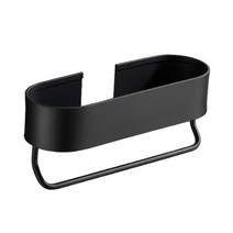 마벨인홈 무타공 욕실 수납 선반, 30cm, 블랙 수건걸이 선반