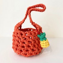 [DIY]몬지얀 꺄르르백 패브릭얀 코바늘가방뜨기 패키지(코바늘포함), m18-더스티핑크