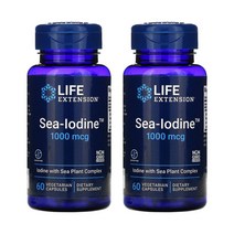 라이프 익스텐션 Sea Iodine 시 요오드 아이오딘 1000mcg 60정 칼륨 함유 2개
