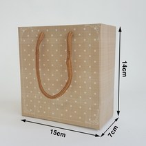 도트4색 소형 고급 쇼핑백 1장-종이백 선물포장 SBU02