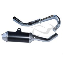 마후라 머플러 중국 bbr 블랙 배기 머플러 소음기 50cc110cc125ccc 핏, 블랙 전체 세트