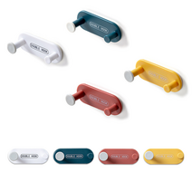 리빙아크 모던디자인 더블후크 12개 세트 매직후크 벽걸이 벽고리 접착식후크 벽걸이후크, 혼합색상, 1세트