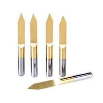 pcb 금속 절단 가공10pcs 3.175 1/8 조각 커터 V 모양 티타늄 밀링 PCB 비트 CNC 라우터 도구, 08 3.175x20x0.1