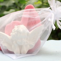 석고방향제 비누 캔들-포장재료, 석고방향제포장망사-화이트(10매)