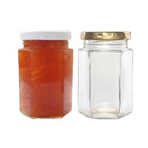 [유리병] 육각200 1개 200ml, 검정마개