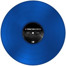 Native Instruments DJアクセサリー TRAKTOR Scratch Control Vinyl MK2 Blue, 1개