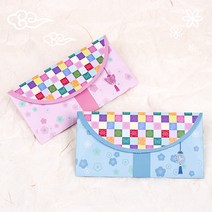 조각보 복돈지갑, 1.핑크, 비즈스티커