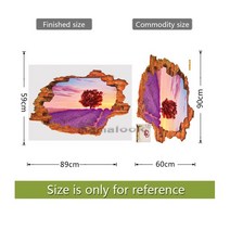 템바보드 붙이는 템파보드 셀프인테리어 가구diy 사각 재단 리모델링 3D 깨진 일몰 풍경 바다 섬 벽 스티커 거실 침실 이동식 배경 홈 인테리어 데칼 아트, [06] E